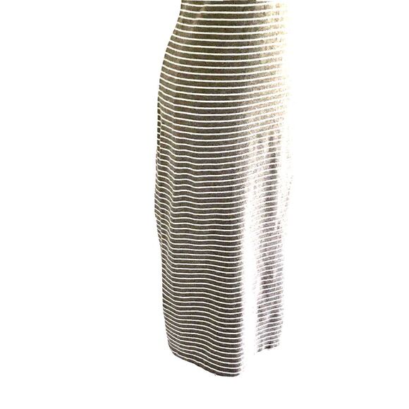 Old Navy Womens Stripe Halter Neck Side Slit Maxi Dress - White/Gray Size M - Picture 3 of 6